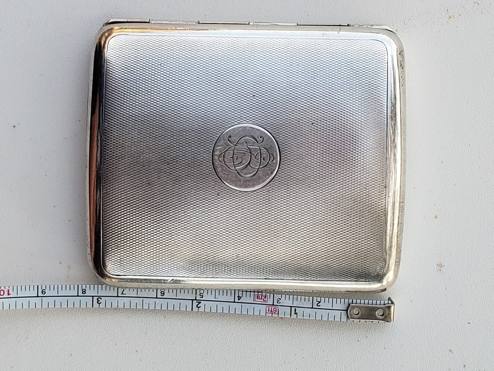 S.M & CO ANTIQUE STERLING SILVER CIGARETTE CASE