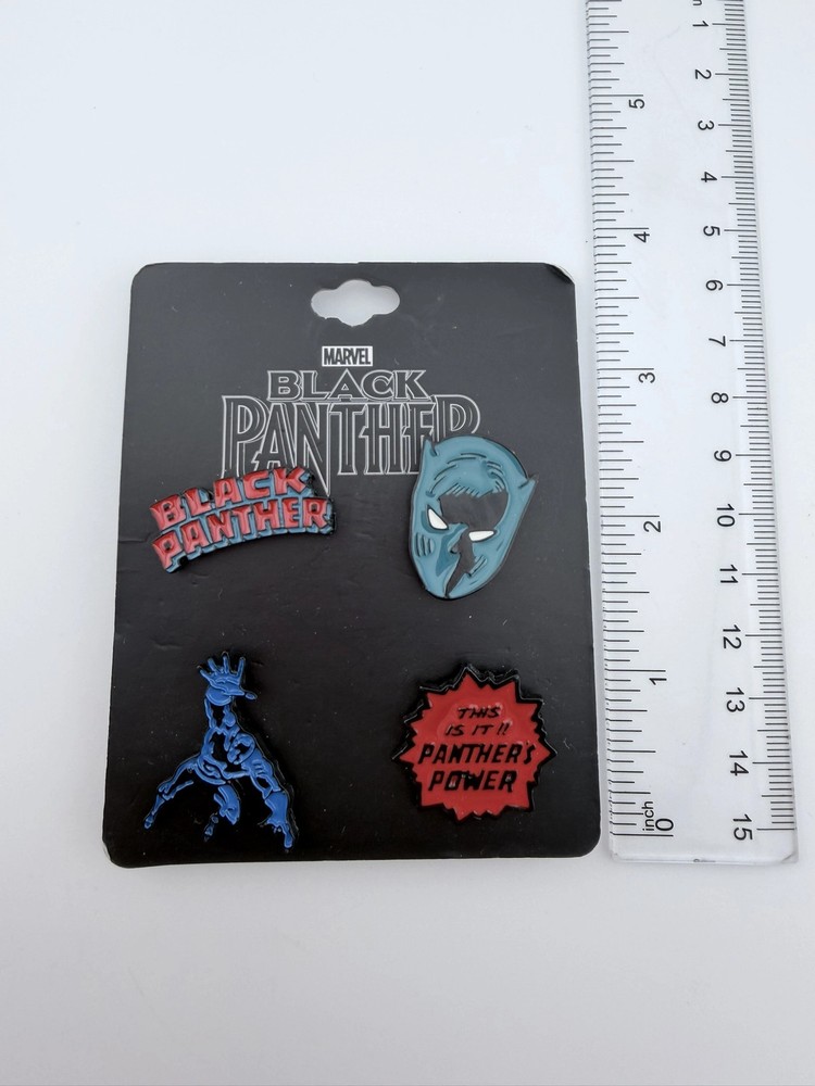 Black Panther 4 Pin Set - Marvel - 1 Replacement Clasp