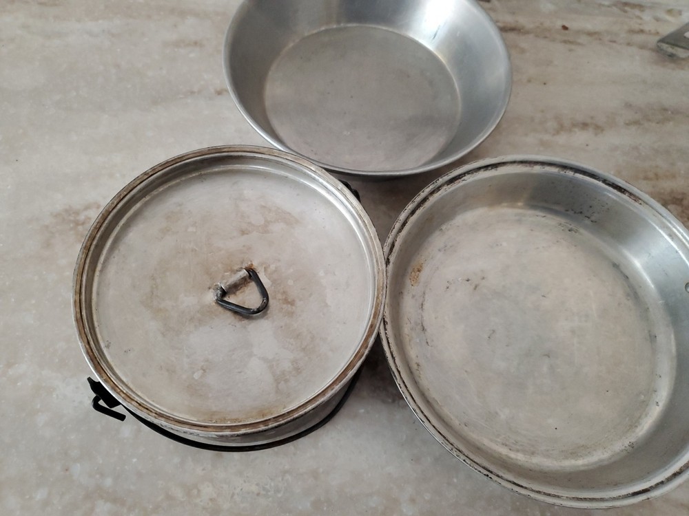 Vintage Aluminum Scouting Camping Mess Kit Excellent Condition