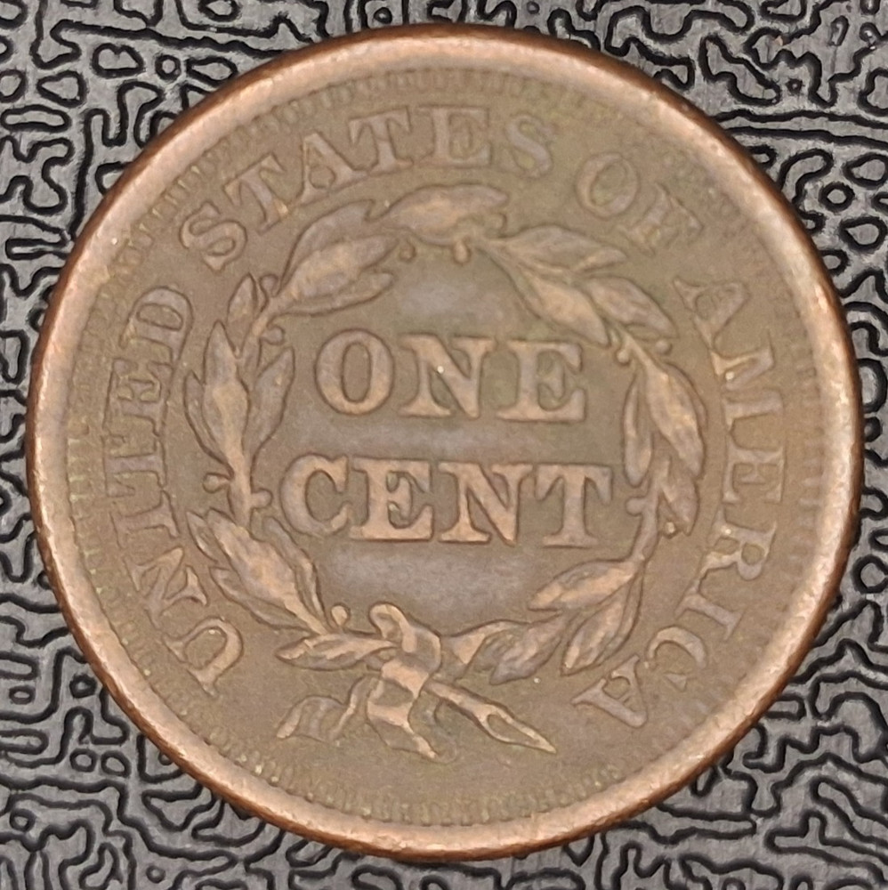 1849 1C Braided Hair Large Cent