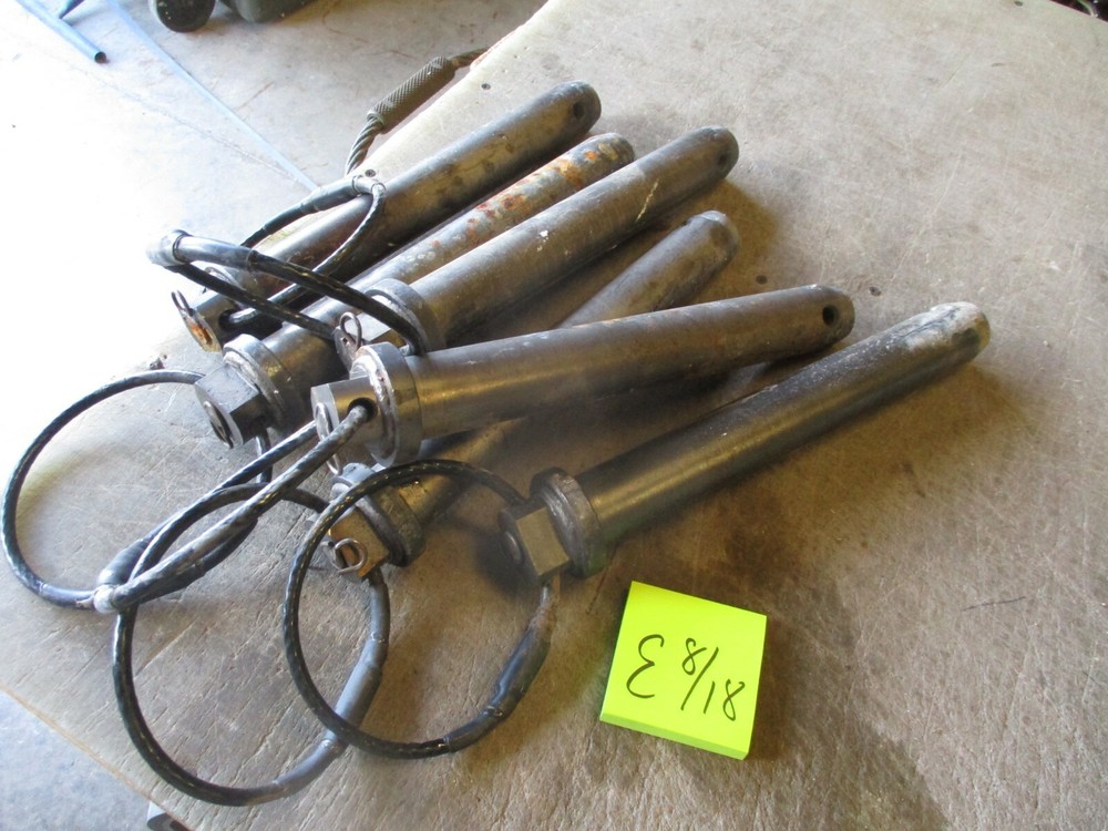Used 12.5" long x 1.75" dia Steel Securing Pin w/Grab Handle, Heavy