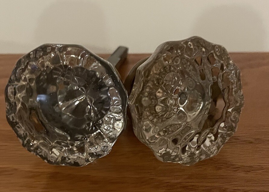 Vintage Clear Glass Doorknobs