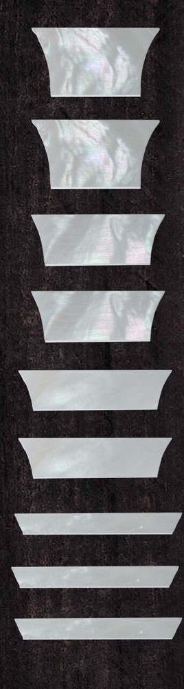 Inlay Set LP Crown Trapezoid MOP 9 piece 080731MOP