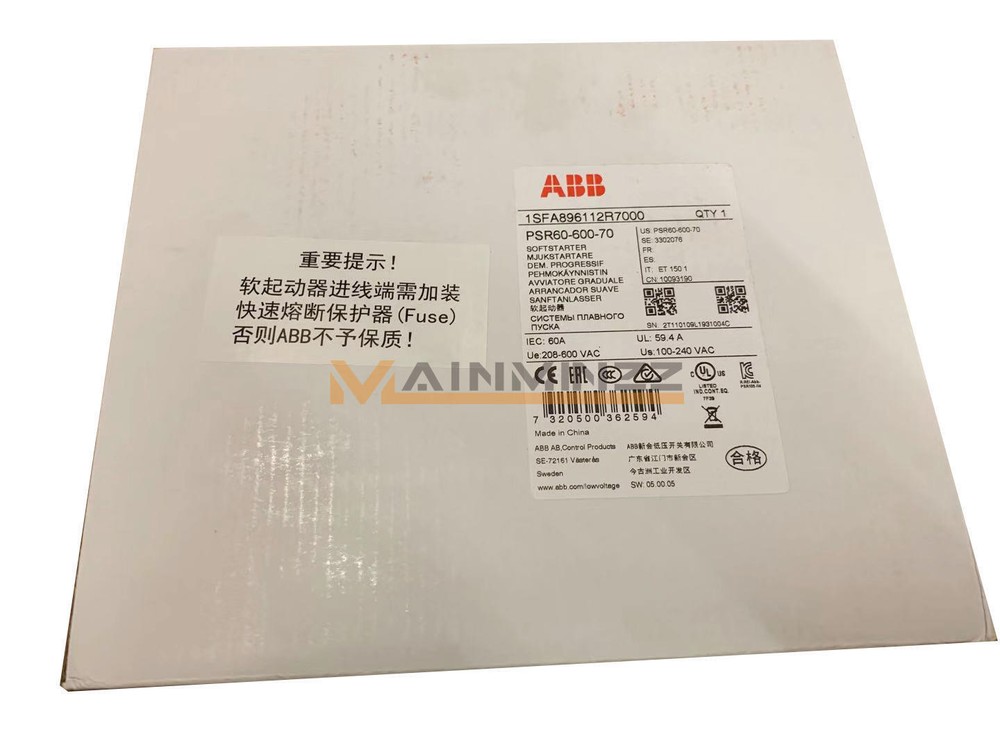 ONE NEW ABB Soft Starter 30kw PSR60-600-70