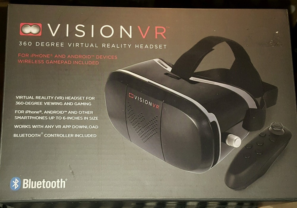 Sound Logic Vision VR 360° Virtual Reality Bluetooth Headset & Wireless Gamepad