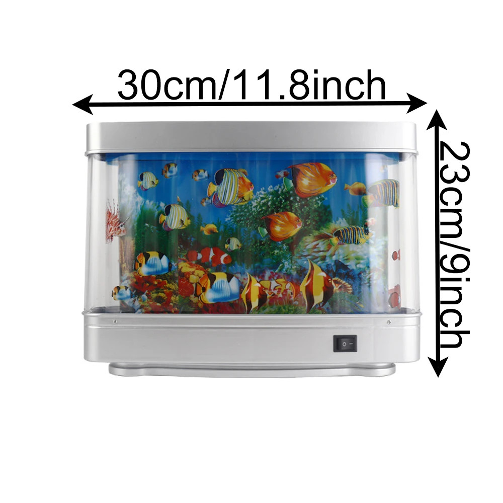 Desktop aquarium fish tank decorative light, USB dynamic fish tank decorative