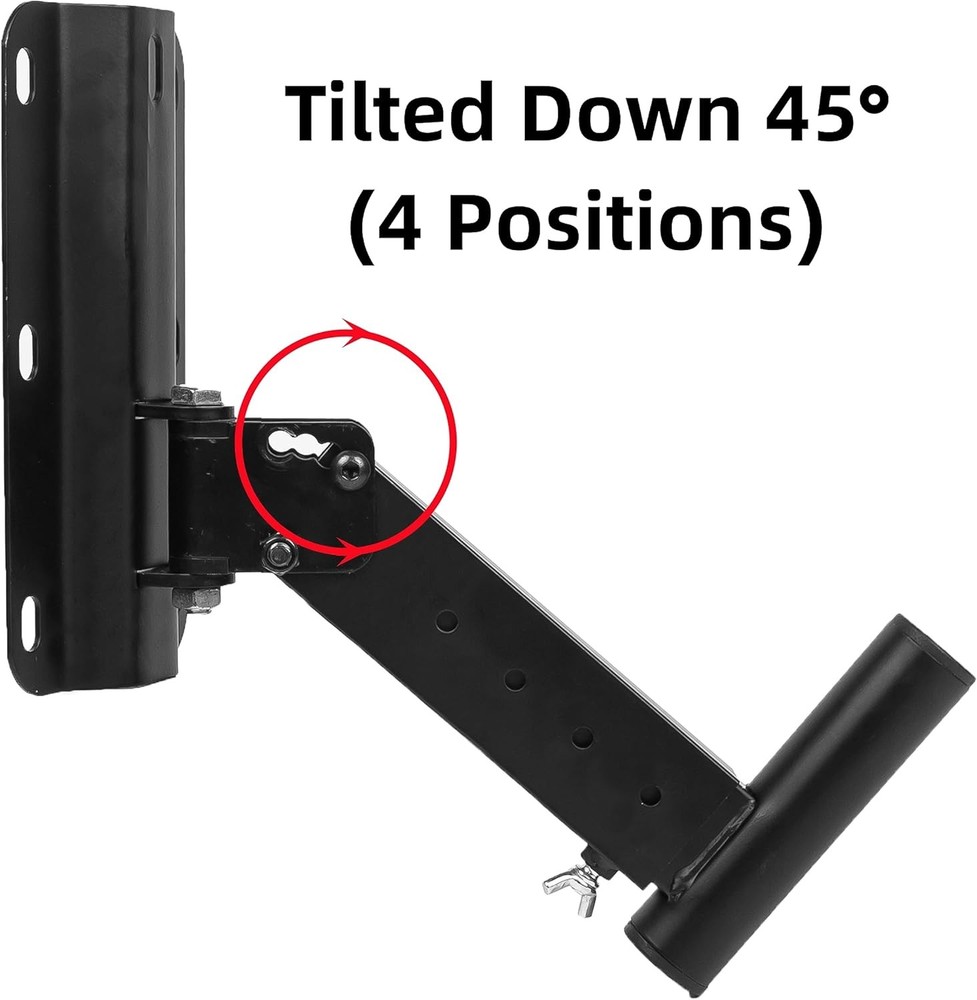 PA Speaker Mount Bracket Support up to 110Lbs-Adjustable Speaker Wall Mount Brac