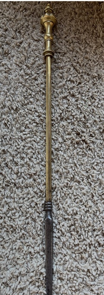 Fireplace Tool Set Vintage Brass. 4 Tools + Stand