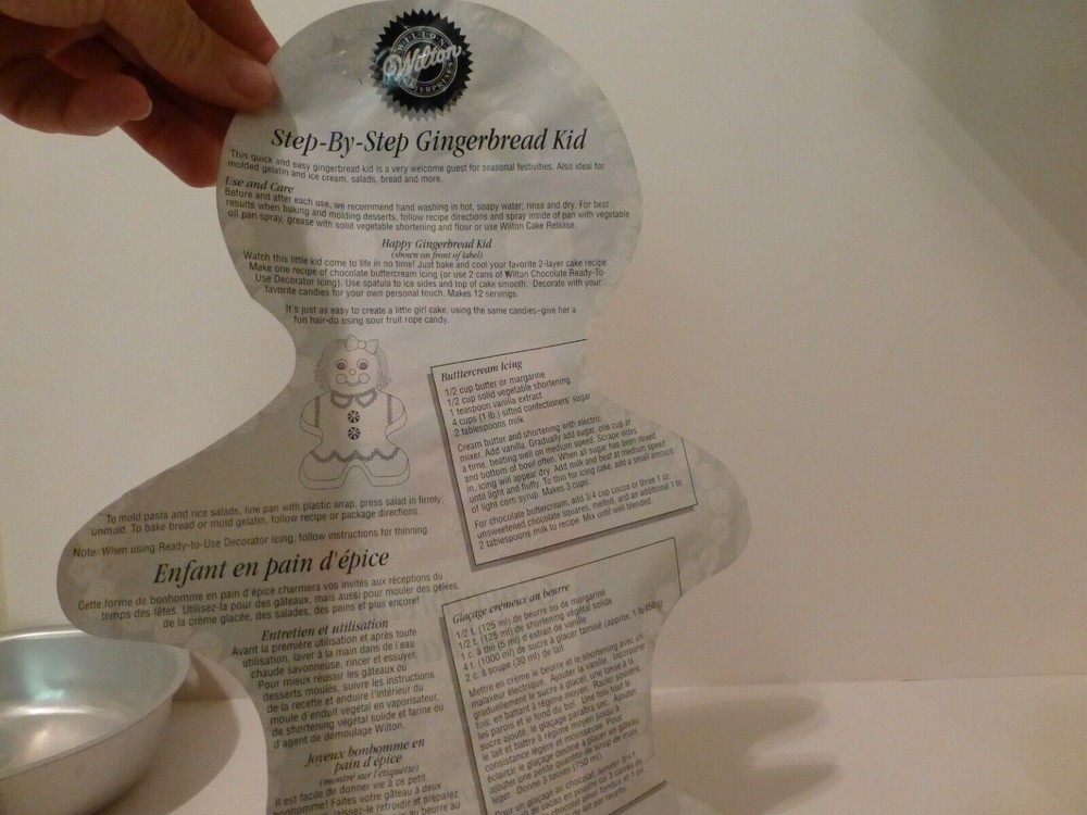 Wilton Gingerbread Kid cake pan 2105-2084 (ES