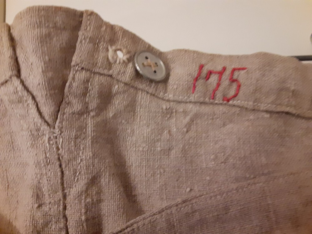 Original Swedish White Drill Uniform Trousers Dated 1932