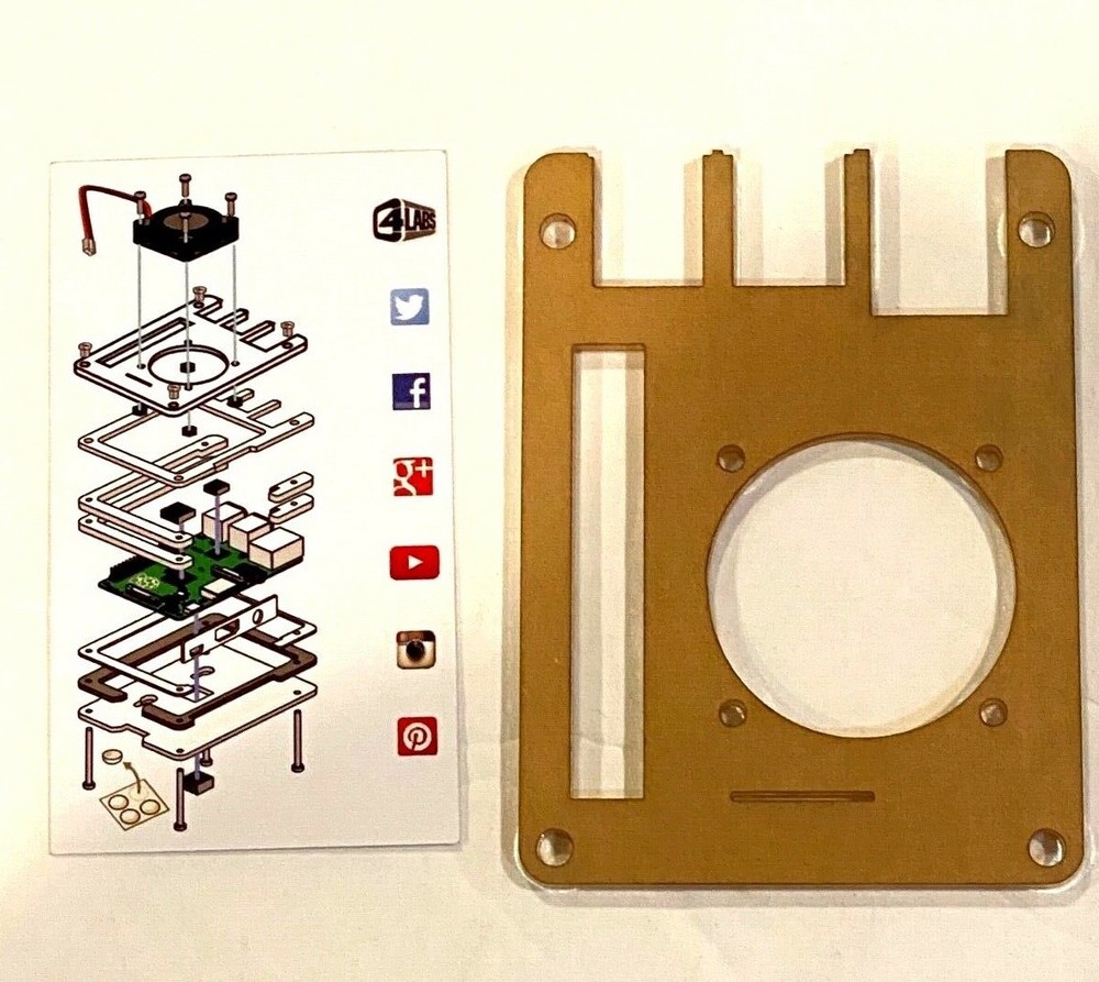Zebra Fan Top Upgrade for – Raspberry Pi 3 B+ ~ C4Labs