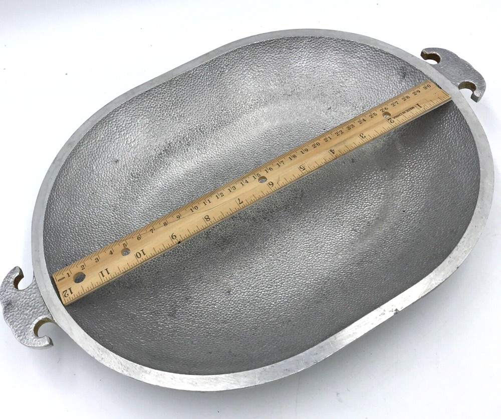 Vtg Guardian Service Hammered Oval 15" Roasting Platter Server