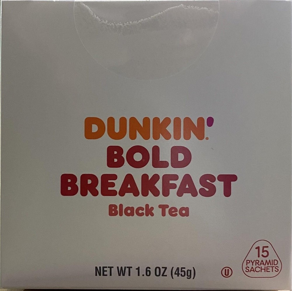 Dunkin Donuts Bold Breakfast Black Tea - 45 Pyramid Satchet Tea bags