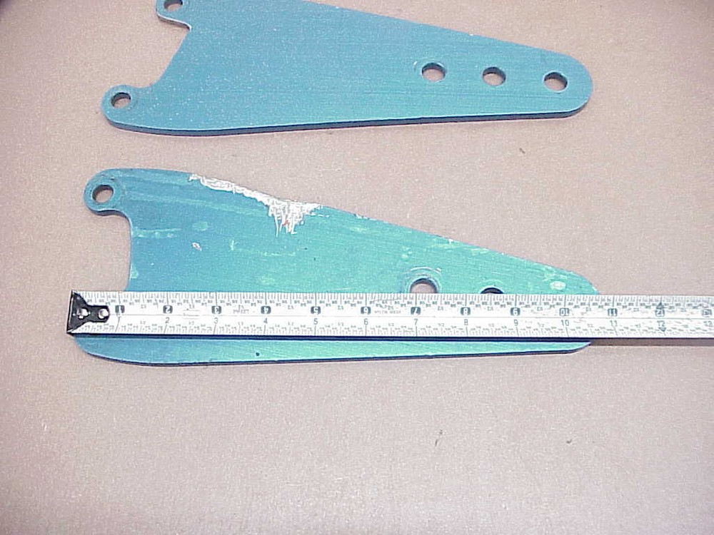 2 Blue Aluminum Quick Change Rear End Pull Bar / Torque Link Brackets J1