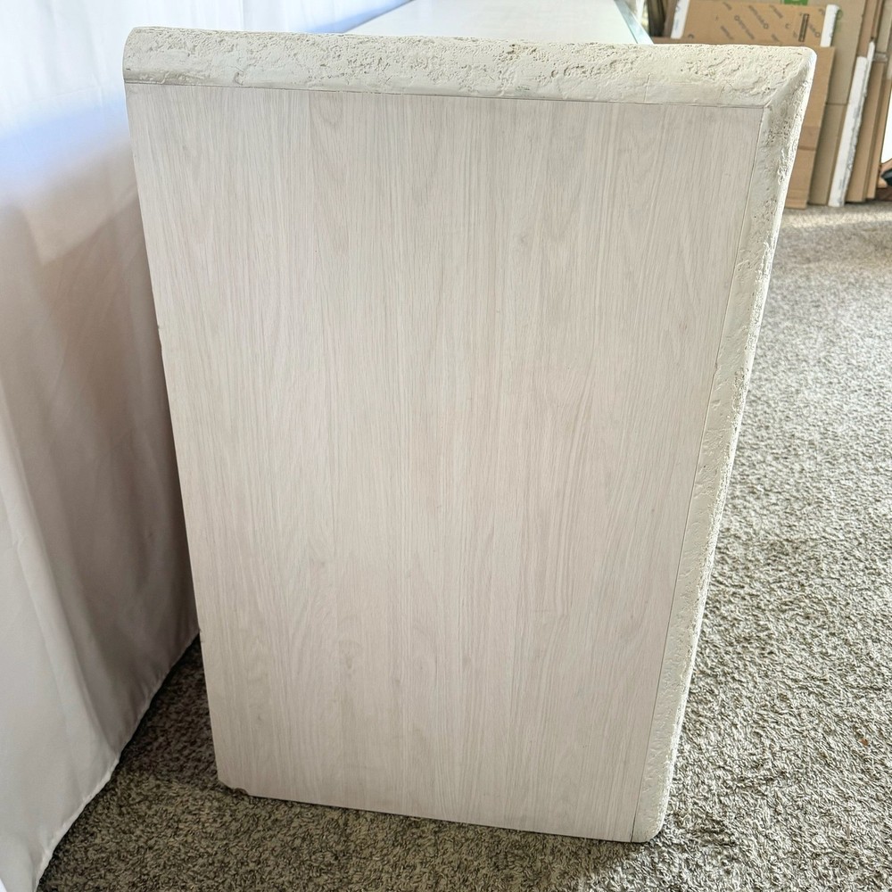 Postmodern Stucco Wood Grain Laminate Credenza