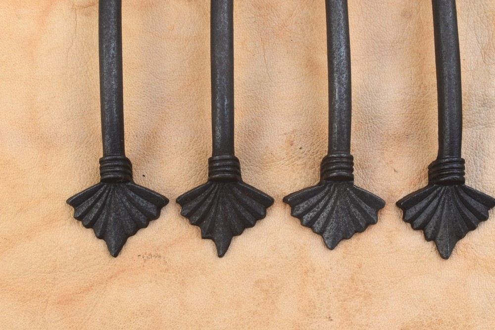 Vintage style door gate handle cast iron Kitchen Cabinet Drawer pull 6 pcs