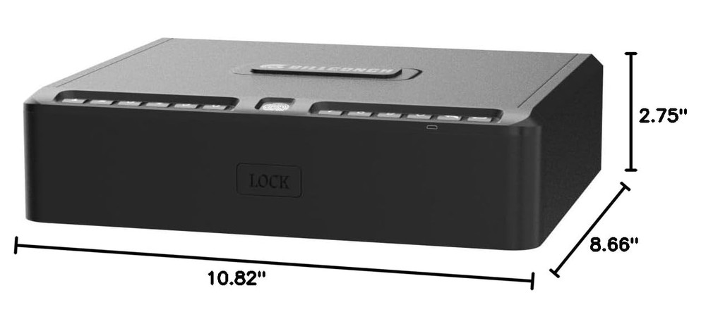 Biometric Handgun Safe – 4-Way Quick Access for Home/Nightstand