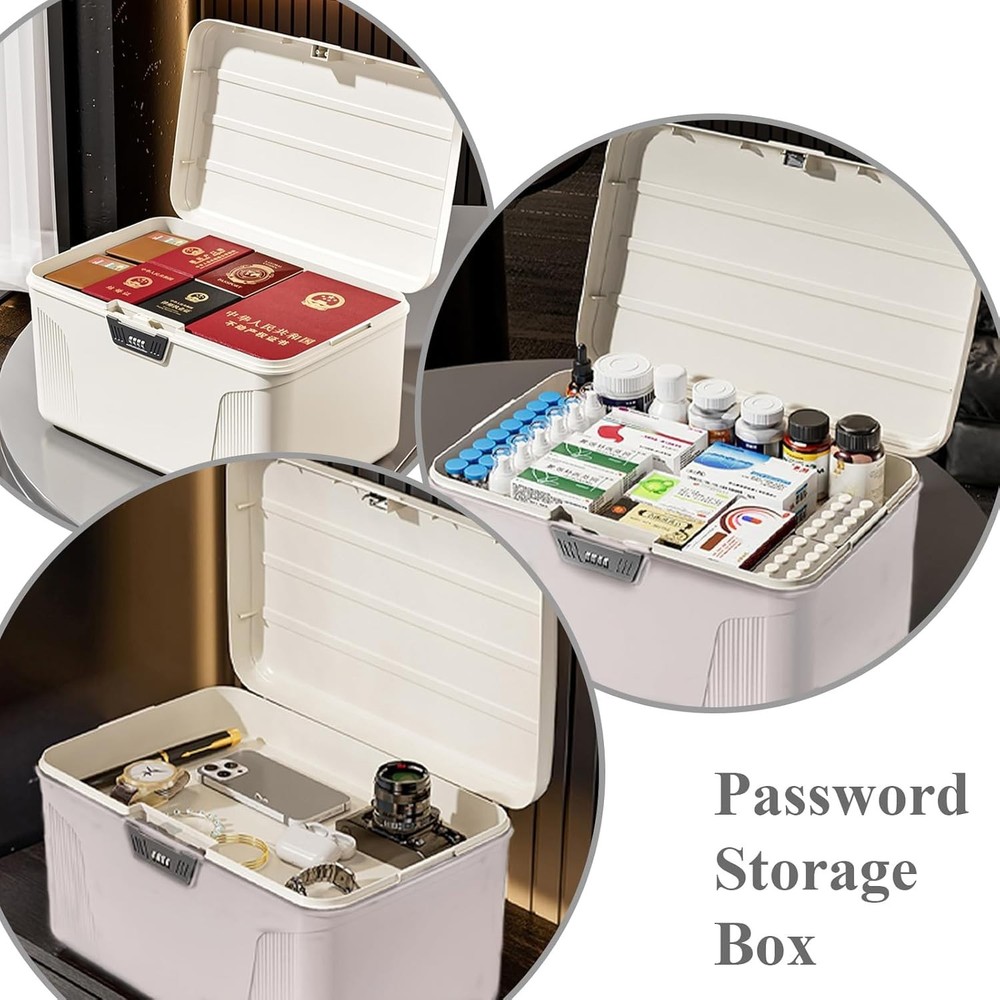 torage Bin - 4.2 Gallon Locking Container with 4-Digit Combination Lock, Stackab