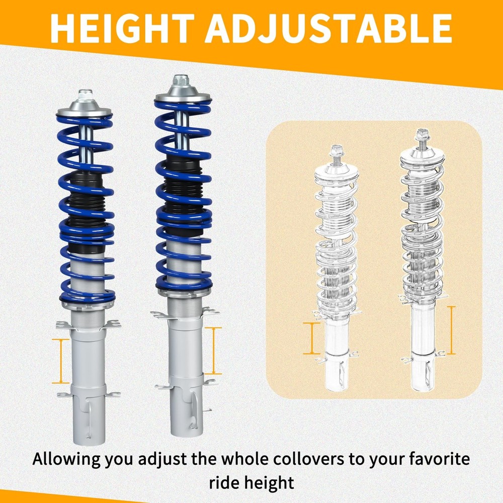 Coilover Suspension Lowering Kit Height Adjustable Shock Absorber Struts Blue