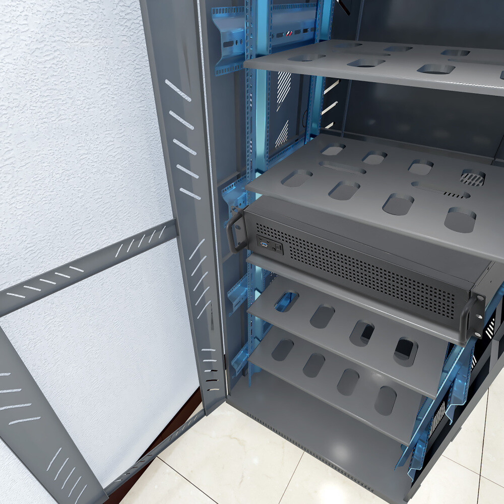 2U Wall Mount Server Cabinet IT Network Rack Enclosure Rackmount Case Cabinet