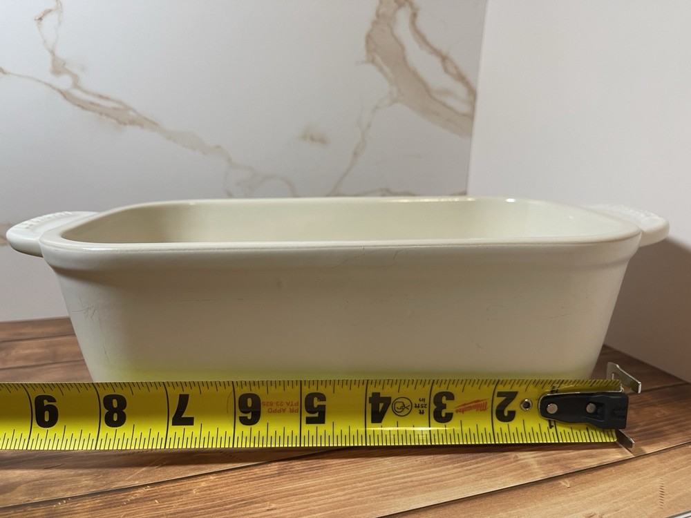 Le Creuset White Stoneware Ceramic Loaf Pan Rectangle