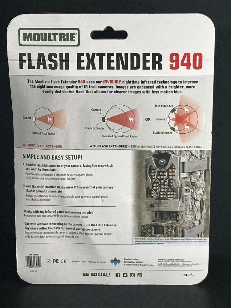 Flash Extender 940 Moultrie MCA-13050 NEW READ