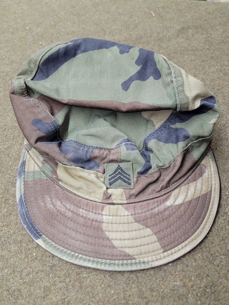 Surplus Woodland Camouflage Cap Size 7 1/4