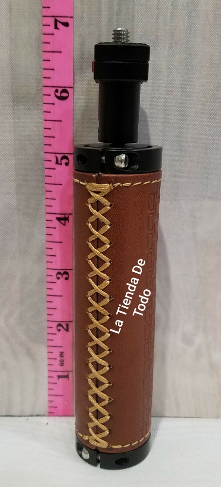 CAMERA LEATHER HANDLE WITH MINI ROD FOR VIDEO LIGHT READ