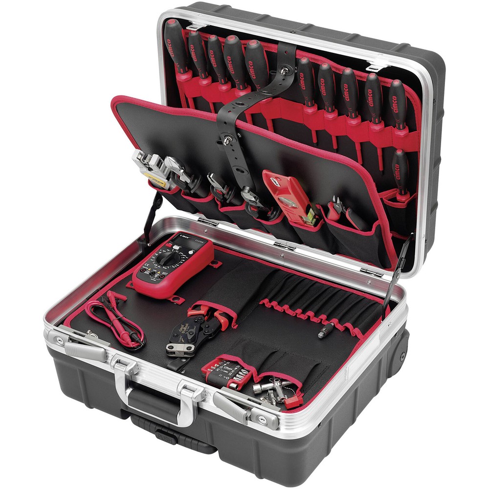 Cimco 170532 Apprentice Case Trolley Tool Box 4-Way Telescopic Rollers