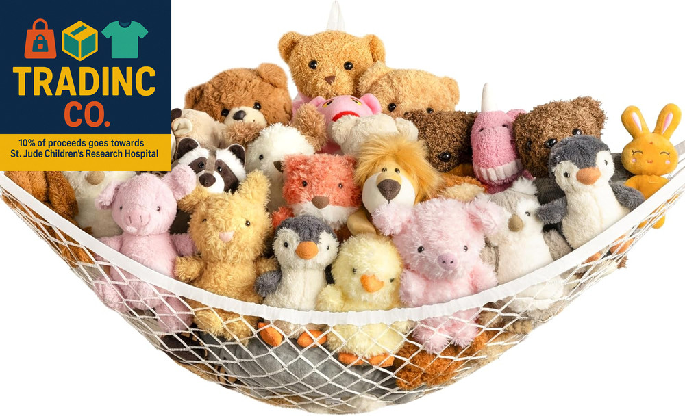 Stuffed Animal Storage Hammock Net Corner - Large Toy Hammock Net for Stuffed An