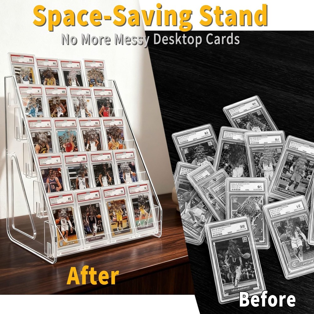 FTNA 2 Pack 3-Tier Greeting Card Display Stand – Clear (2pack)