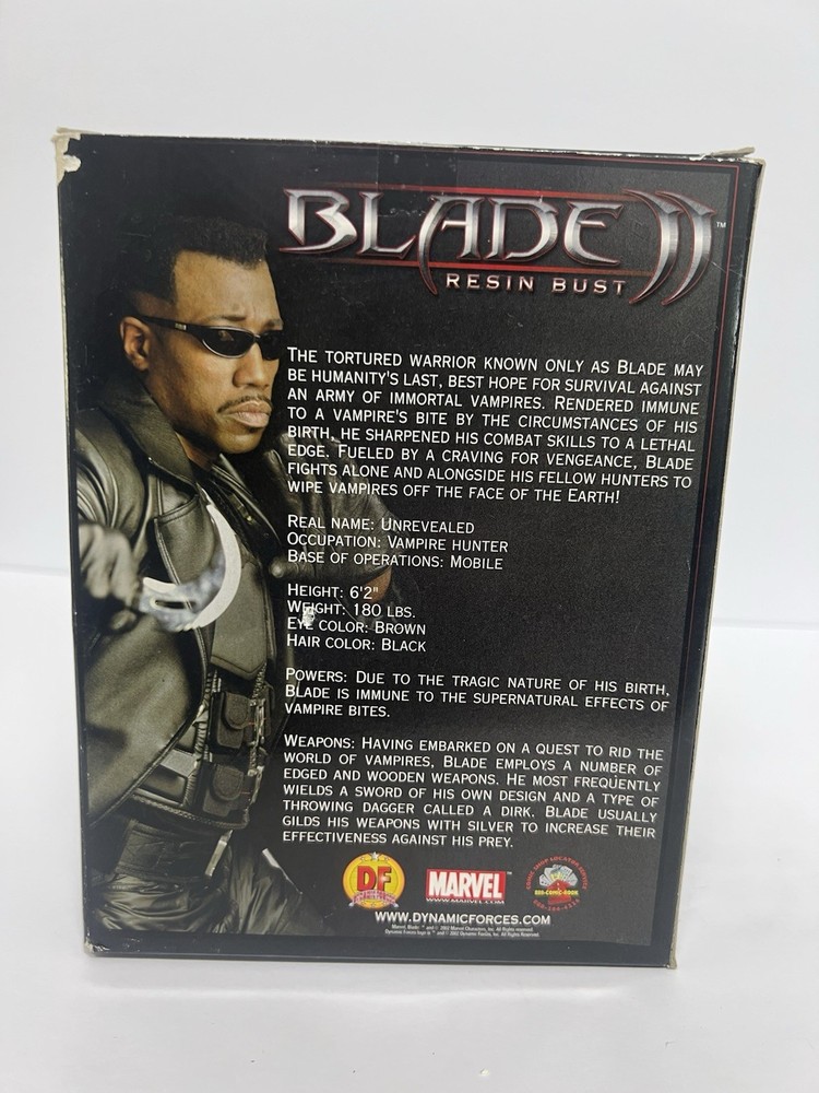 Blade II Resin Bust Marvel 2002 Diamond Select / Dynamic Forces w/ Original Box
