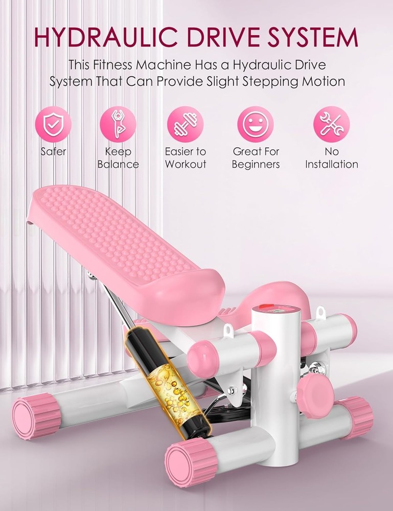 Compact & Quiet Stair Stepper with Adjustable Height - Ideal for Home Workouts