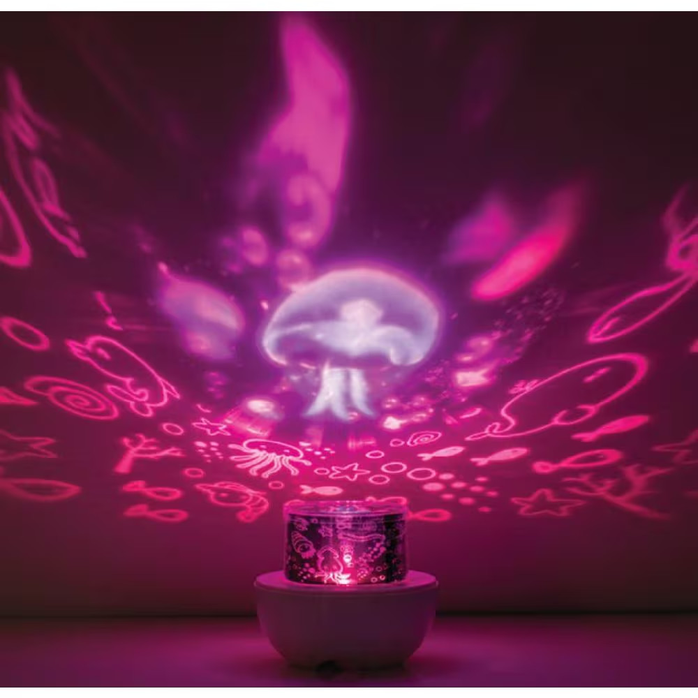 MultiColor USB Rotating LED Projector 4 Slides Stars Planets Aquarium Nightlight