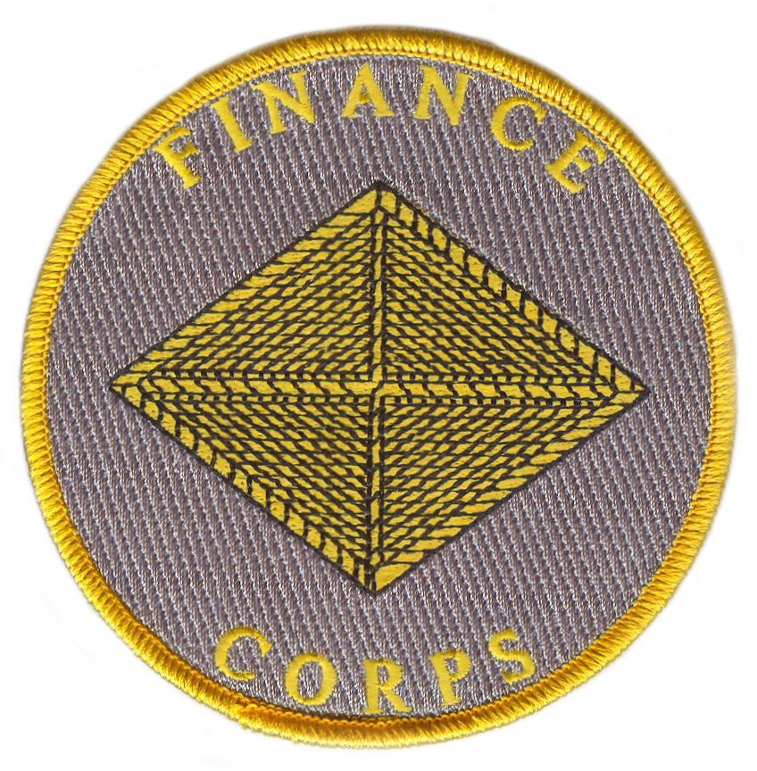 Finance Corps Patch Officially Licensed