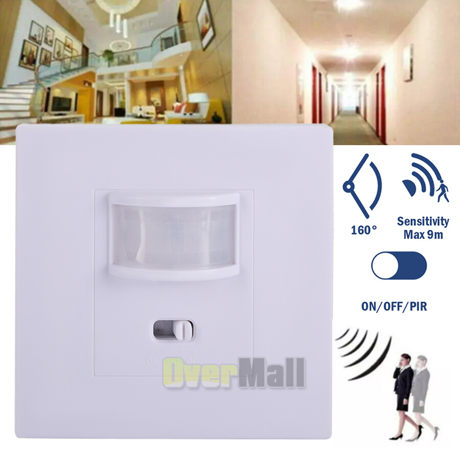 PIR Infrared Motion Sensor Detector Wall Lighting Switch Automatic ON/OFF Home