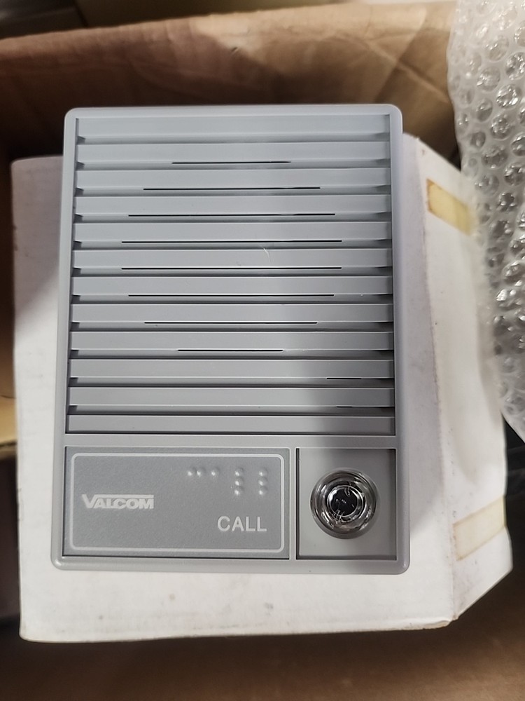 Valcom V-1074 Talkback Doorplate Surface Speaker- Gray