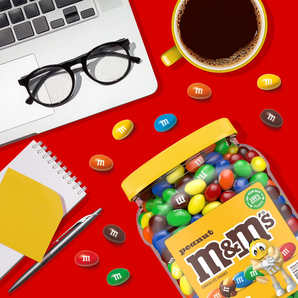 M&M'S Peanut Milk Chocolate Candy, 62 oz.