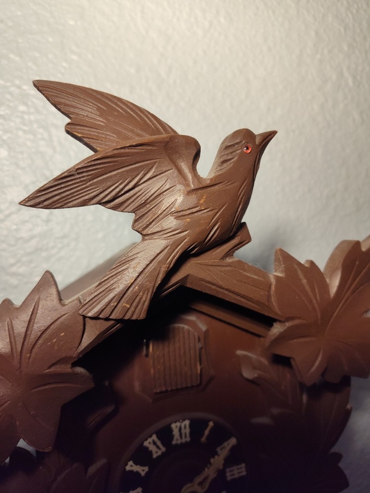 Hubert Herr Cuckoo Clock German Made Black Forest Works 1 Clock Number Missing
