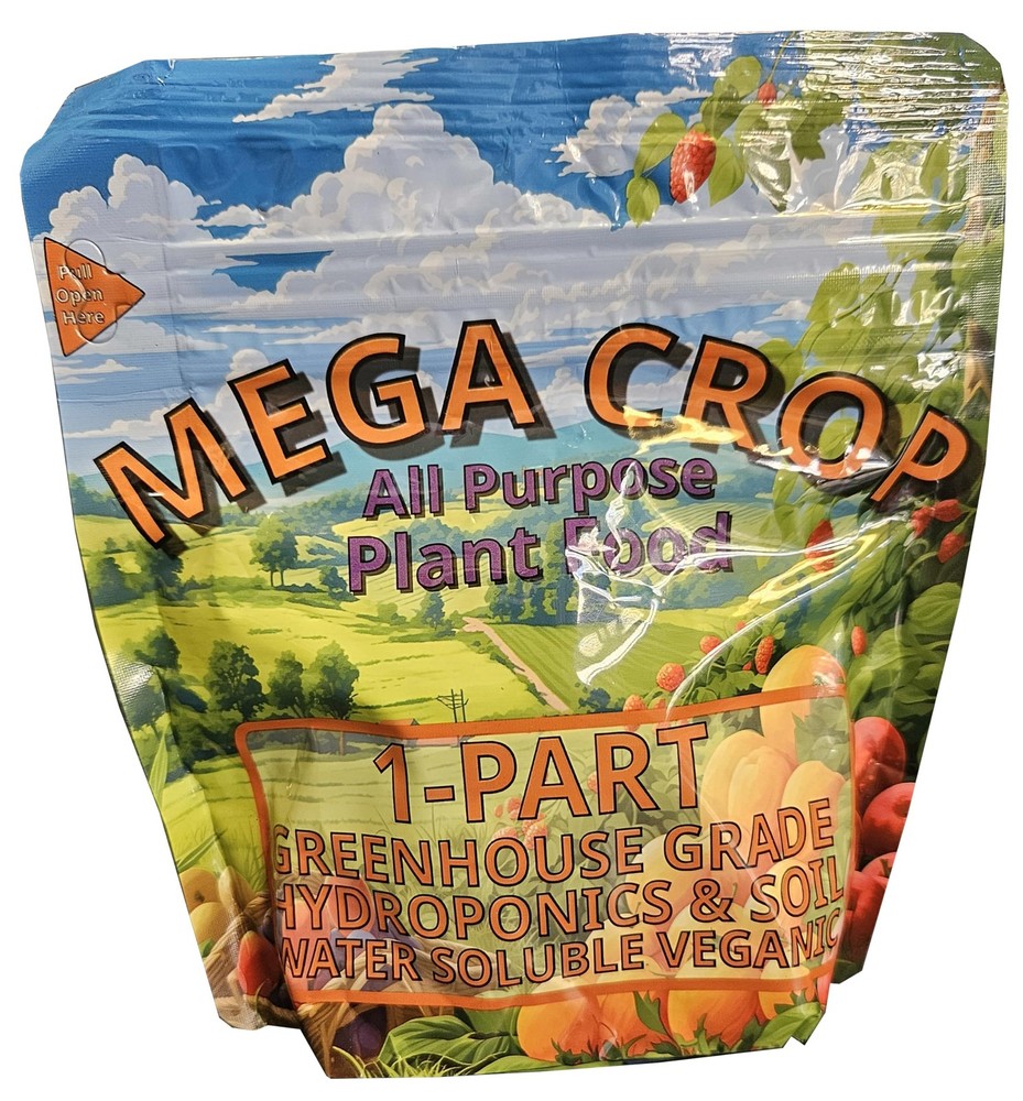 Mega Crop 1-Part Complete Base Nutrient - Hydroponic and Soil Fertilizer for ...