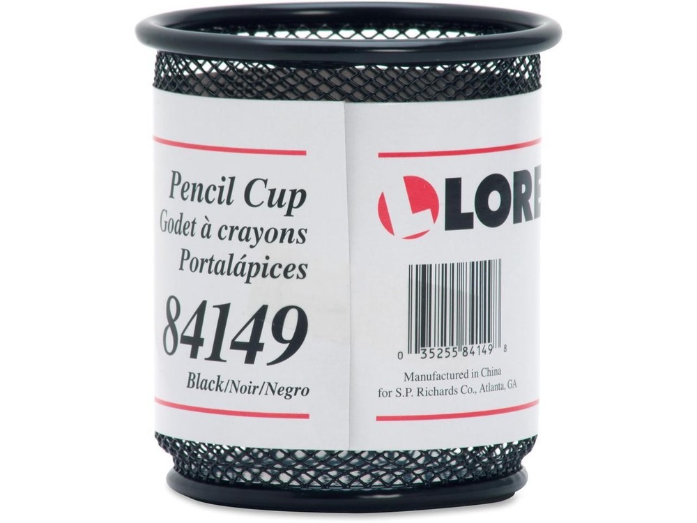 Lorell Black Mesh/Wire Pencil Cup Holder