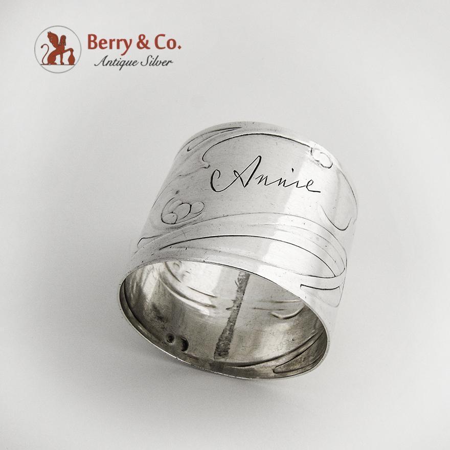 Jugendstil Napkin Ring German 800 Silver Friedlaender 1900