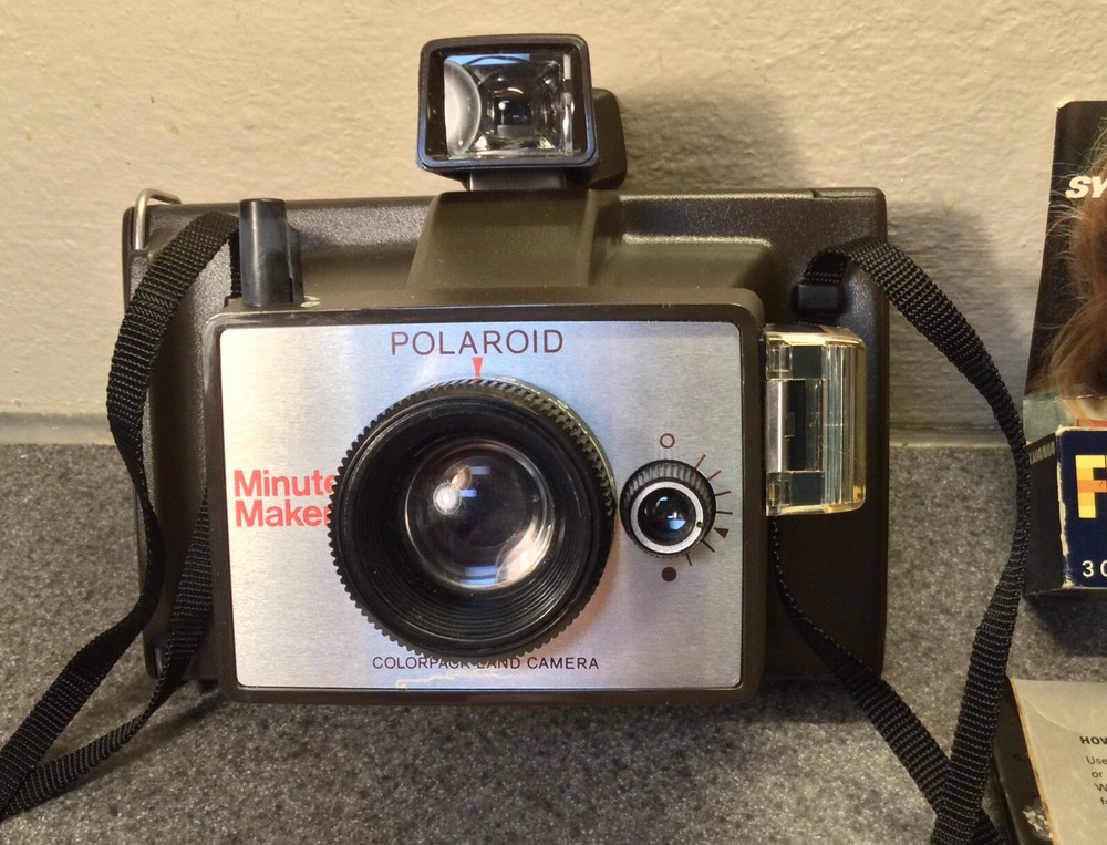 POLAROID MINUTE MAKER LAND CAMERA WITH FLASH CUBES, MANUALS & BOX