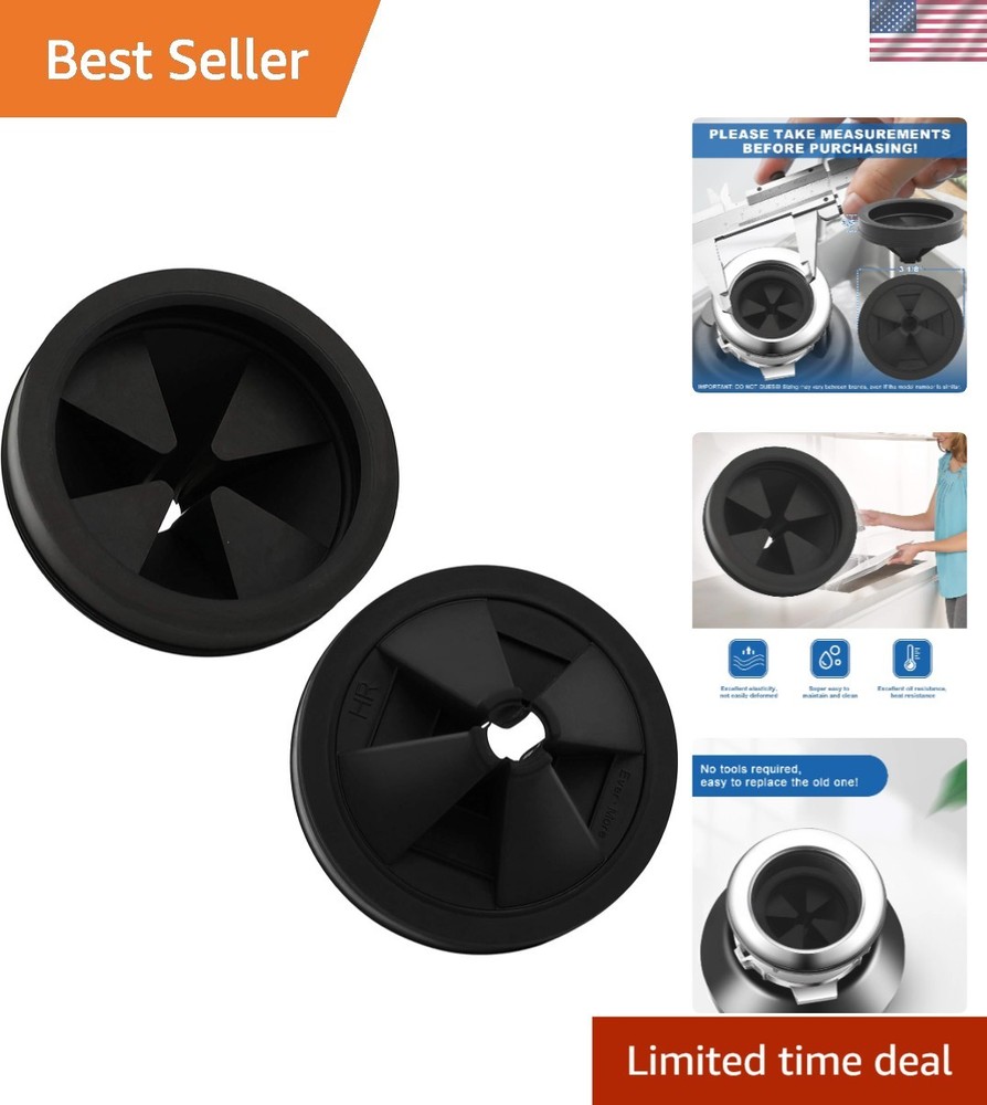 Easy-Clean 2-Pack Splash Guards for Garbage Disposals - 3 1/8 Inch Diameter