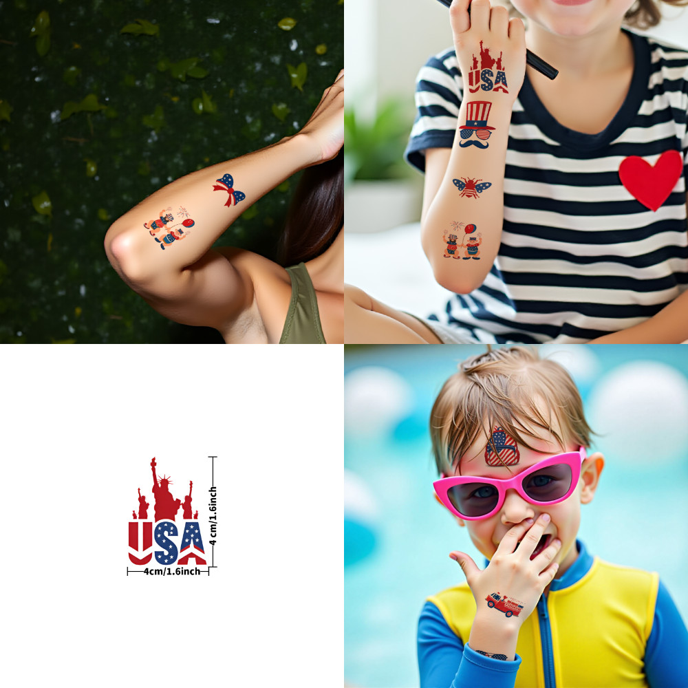 63pcs Temporary Tattoo Waterproof Long-lasting Body Stickers Star Patterns