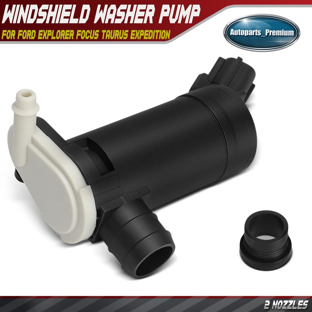 Front or Rear Windshield Washer Pump with Rubber Grommet for Ford Explorer Focus