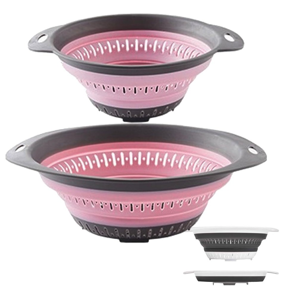 Collapsible Colander and StrainerSilicone Strainer Colanders & Food Strainers...