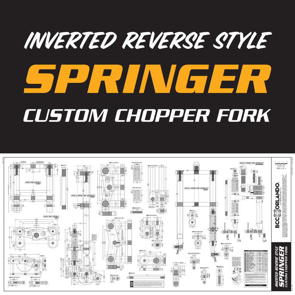 Custom Chopper Springer Fork Blueprints / Inverted Reverse Style