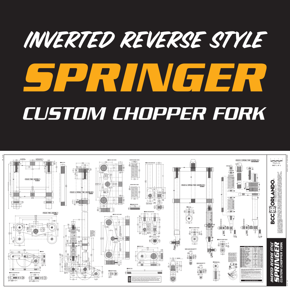 Custom Chopper Springer Fork Blueprints / Inverted Reverse Style