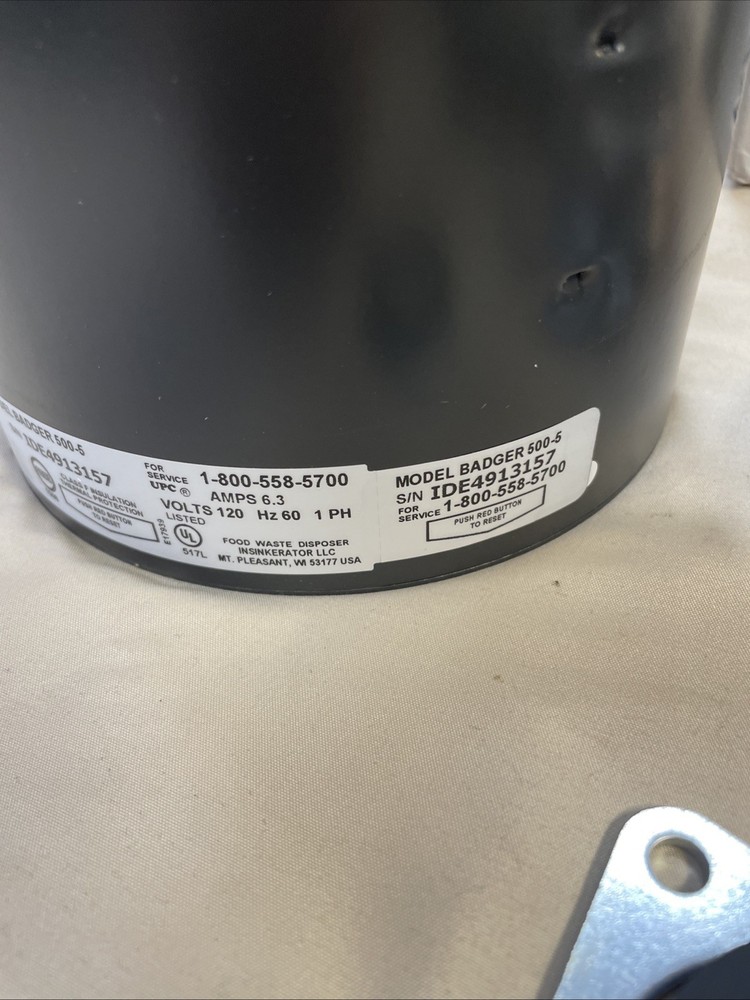 InSinkErator Garbage Disposal Badger 500 Standard Series 1/2 HP Made in USA